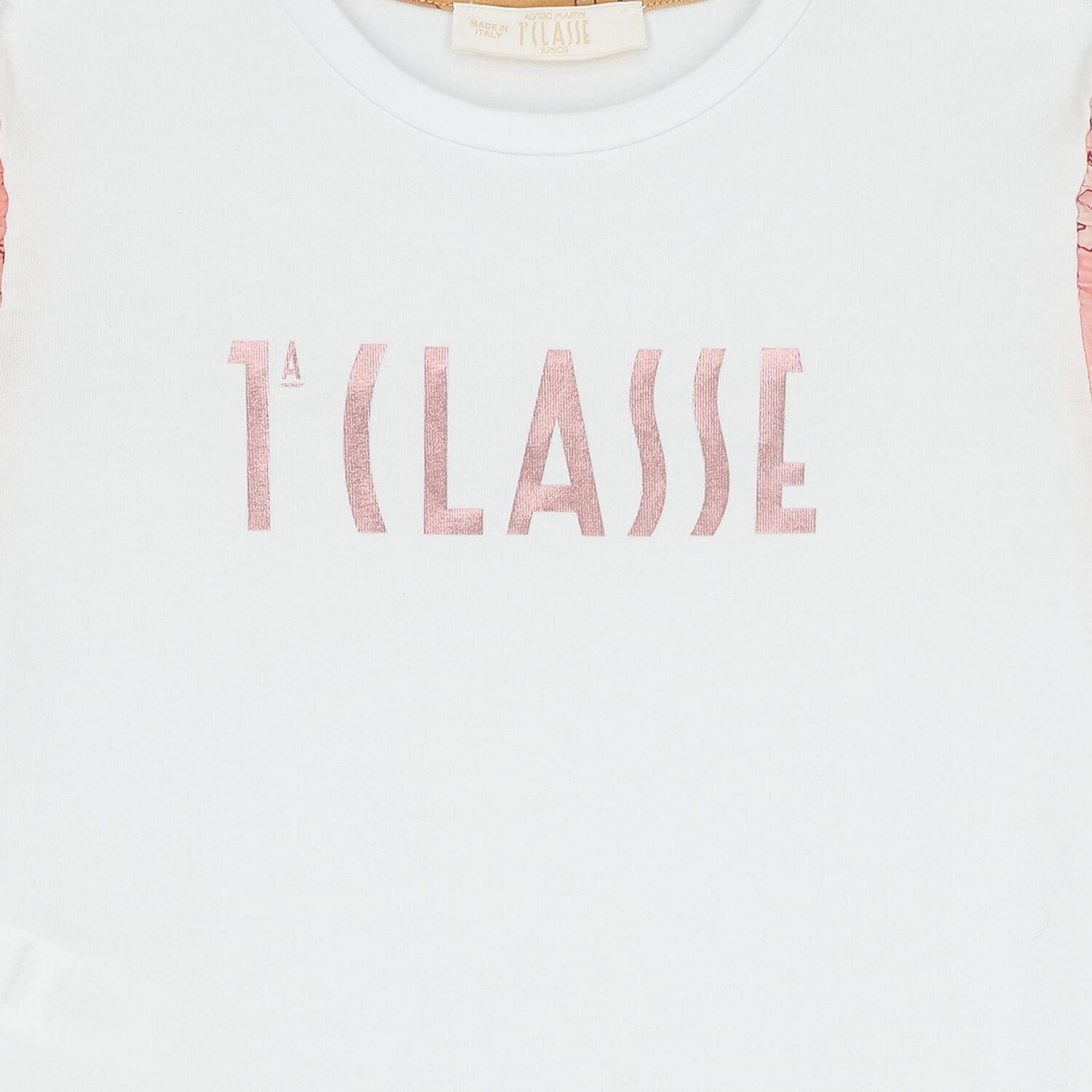 Girls White & Pink Geo Map Dress, 1, hi-res