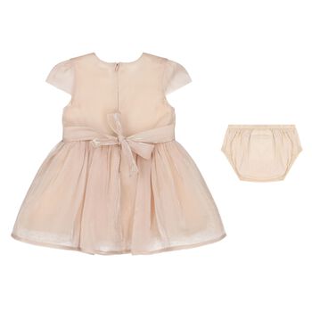 Younger Girls Beige Logo Dress Set