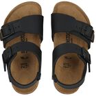 Younger Black Faux Leather Sandals, 1, hi-res
