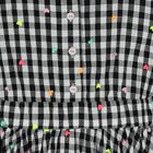 Girls Black & White Gingham Dress, 1, hi-res