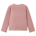 Girls Pink Flower Long Sleeve Top, 2, hi-res