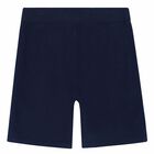 Boys Navy Logo Shorts, 1, hi-res