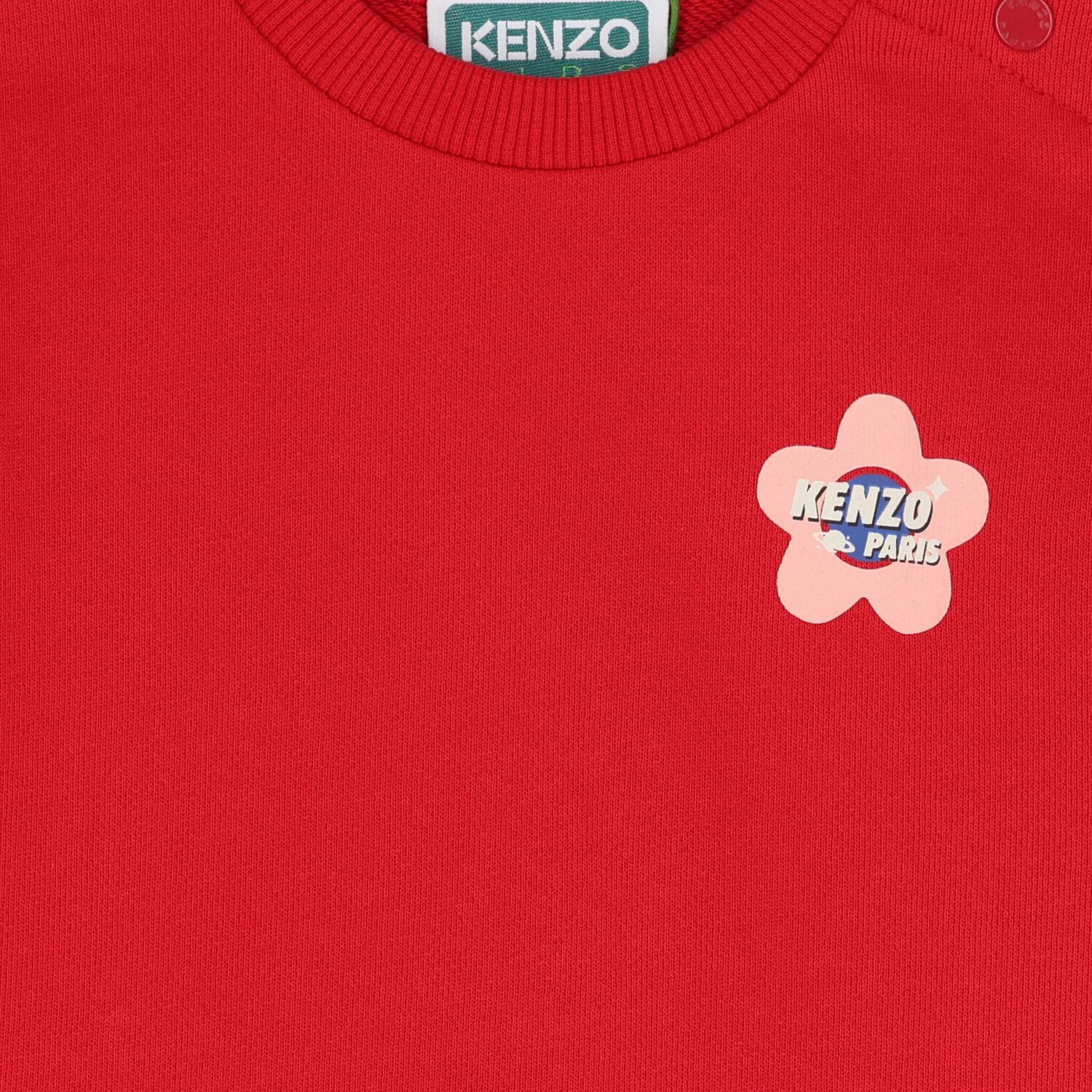 فستان أحمر بشعار للفتيات , 1, hi-res