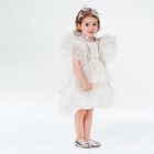 Younger Girls Ivory Dress, 1, hi-res