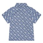 Baby Boys Blue & White Logo Shorts Set, 1, hi-res