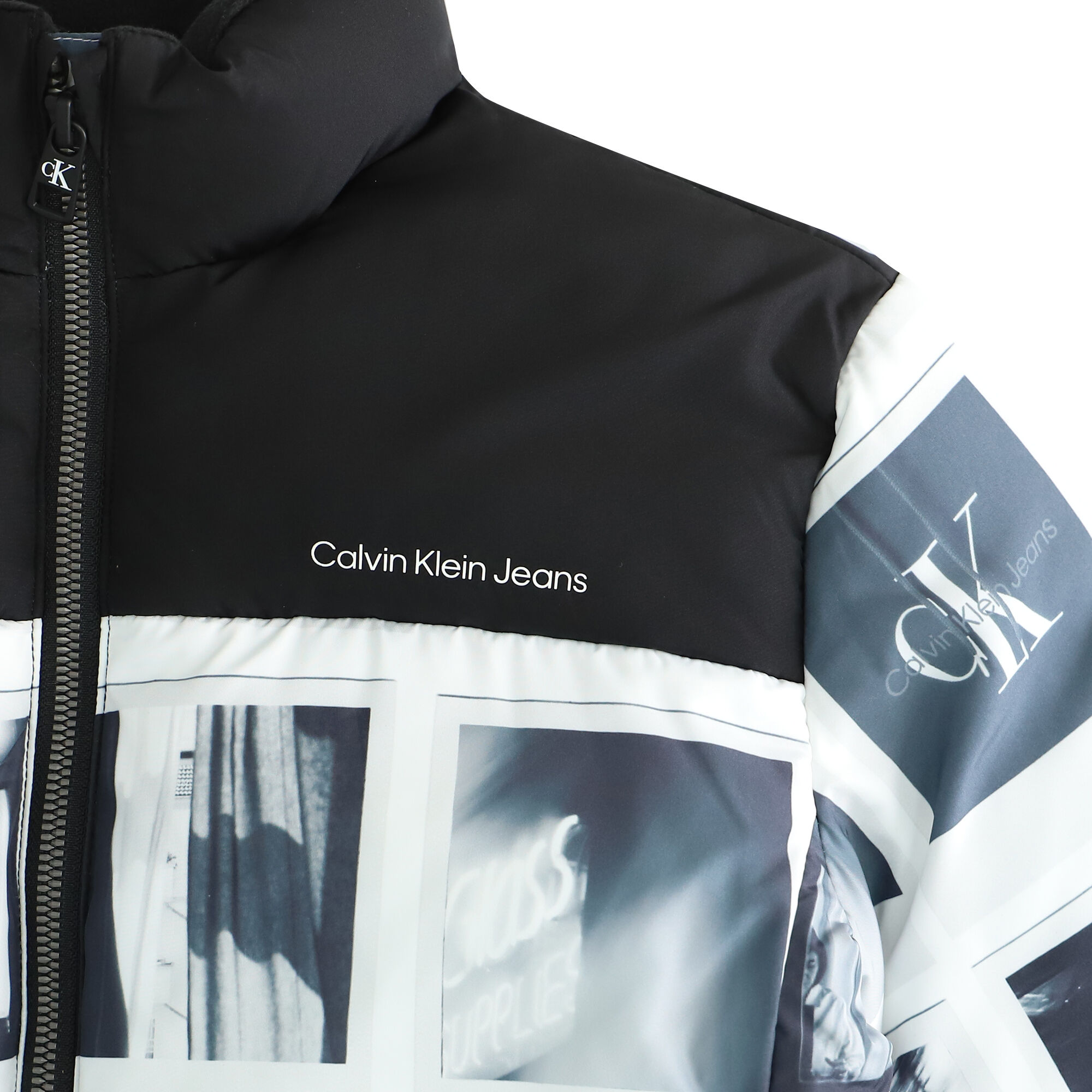 Calvin klein jacket black and white store