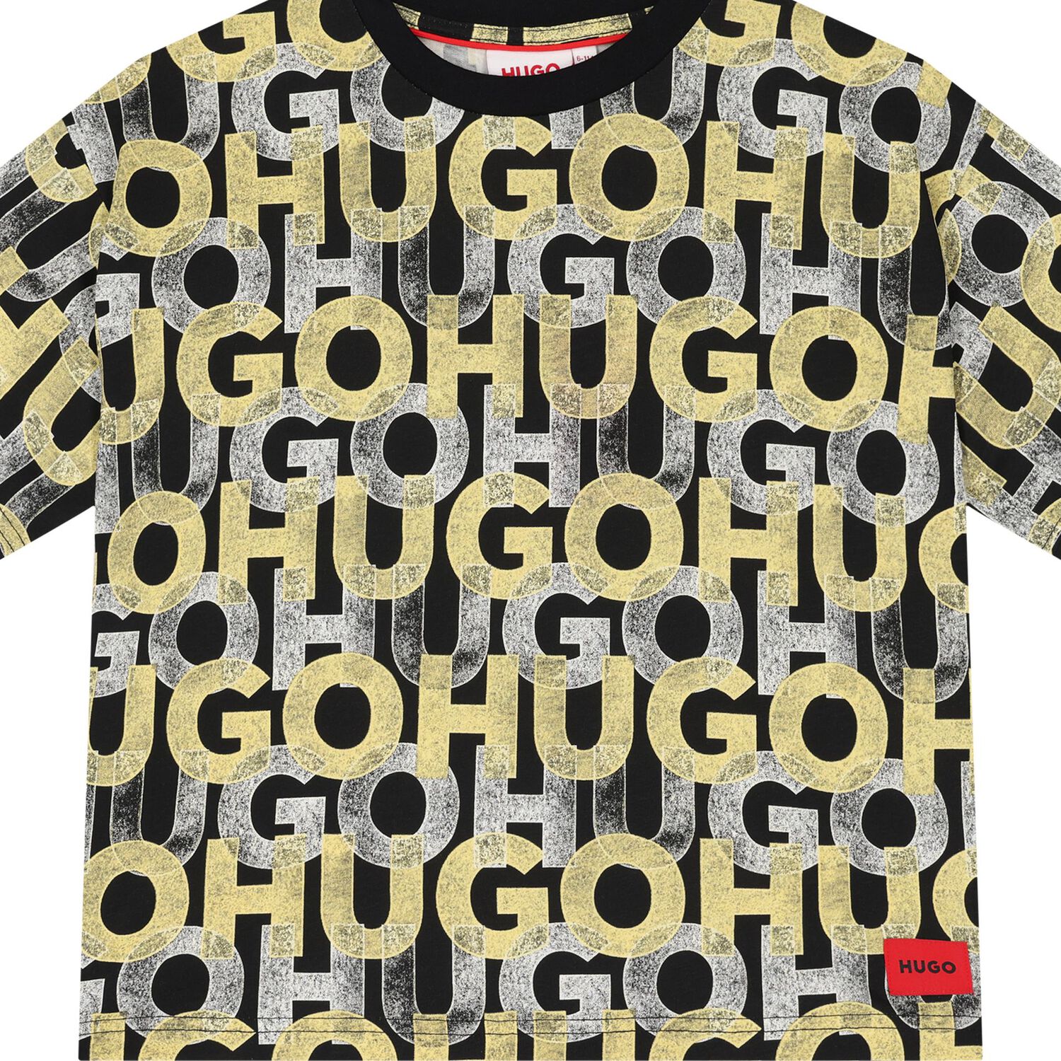 Boys Black Monogram Logo T-Shirt, 1, hi-res image number null