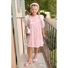 Girls Pink Embellished Tulle Dress, 1, hi-res