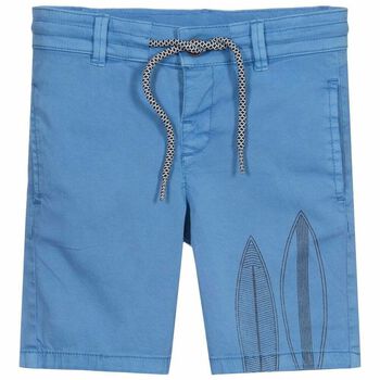 Boys Blue Cotton Shorts