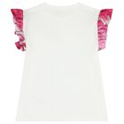 Girls White Ruffled Blouse, 1, hi-res