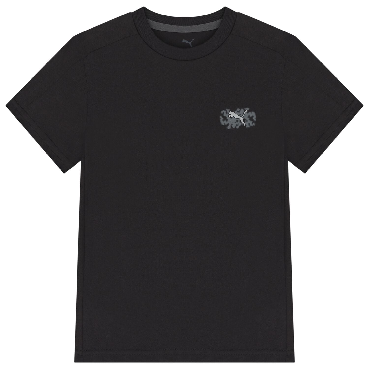 Boys Black Logo T-Shirt, 1, hi-res