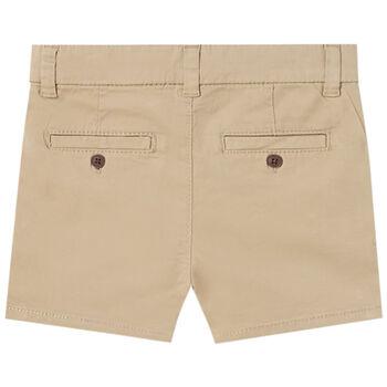 Younger Boys Beige Cotton Twill Shorts