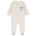 Baby Girls Beige Floral Babygrow, 1, hi-res