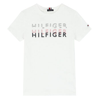 Boys White Logo T-Shirt