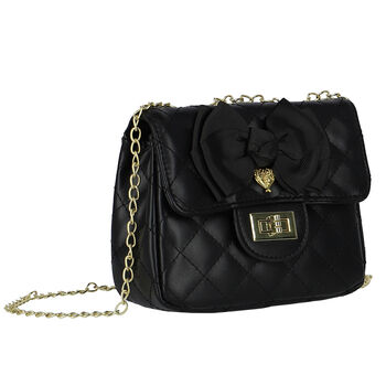 Girls Black Bow Handbag