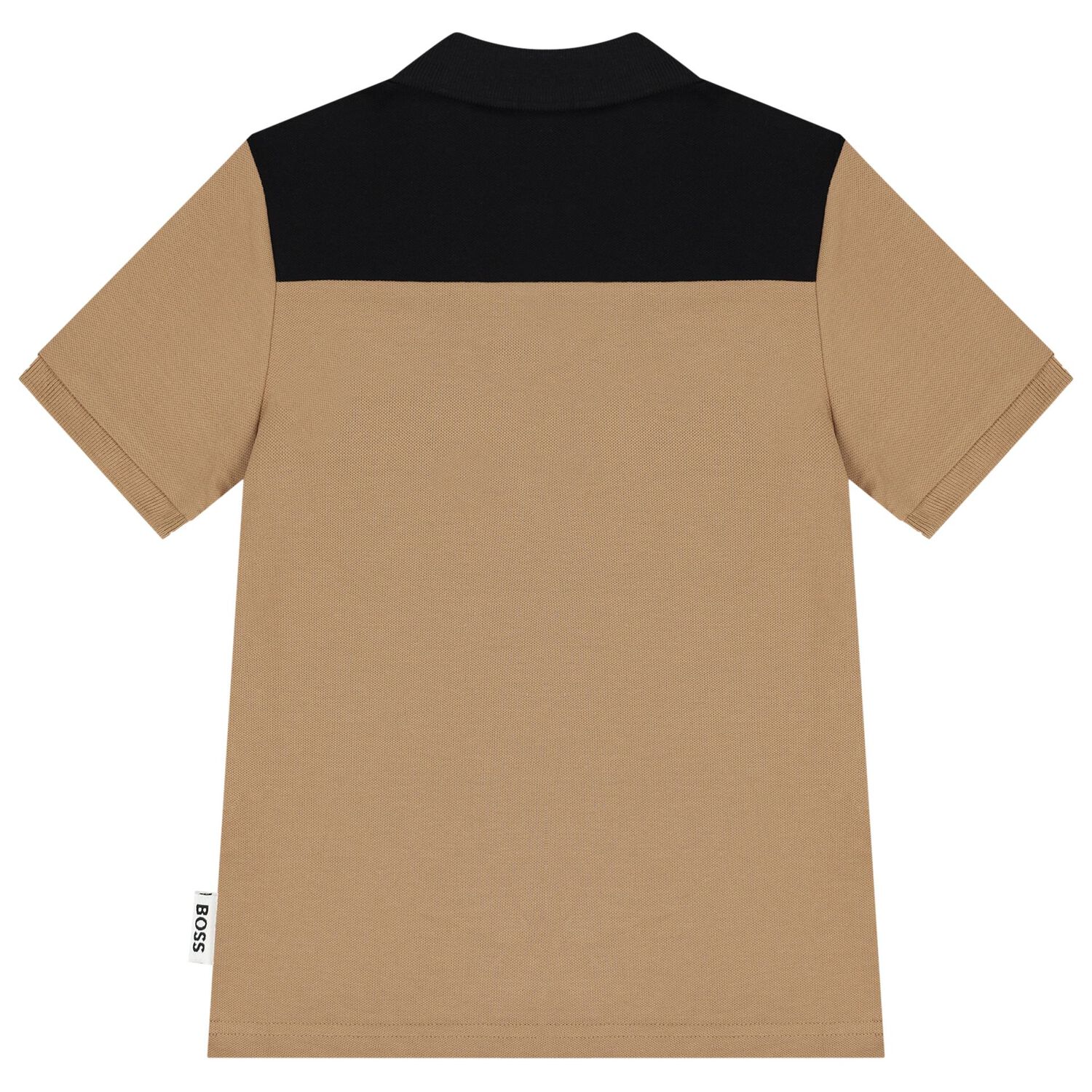 Boys Beige Logo Polo Shirt, 1, hi-res