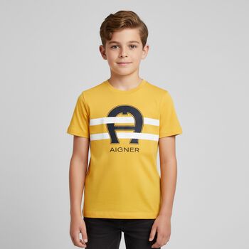 Boys Yellow Logo T-Shirt