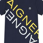 Boys Navy Blue Logo T-Shirt, 3, hi-res