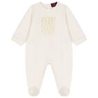 Ivory & Gold Babygrow, Hat & Bib Gift Set, 1, hi-res