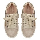  حذاء رياضي للبنات بشعار لامع باللون الذهبي, 1, hi-res