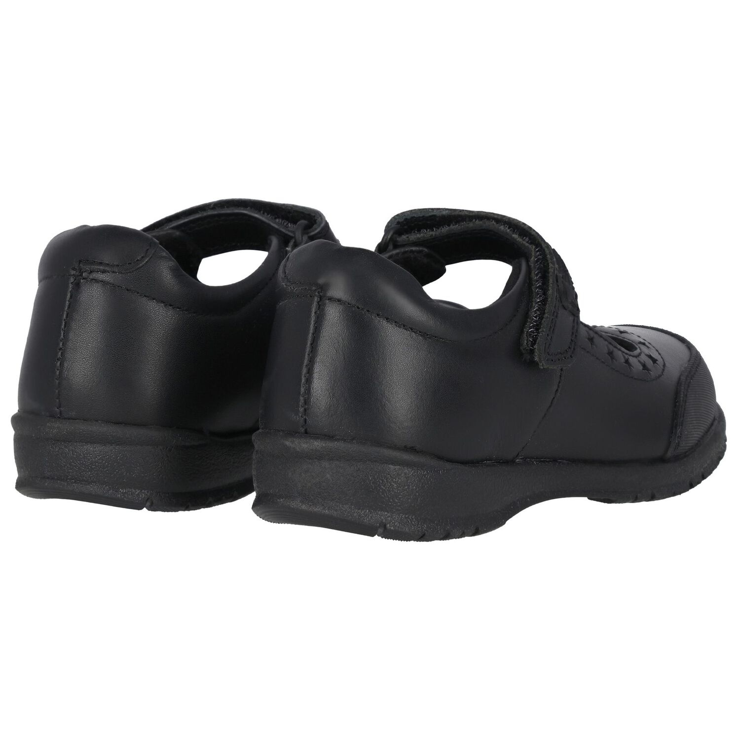 أحذية جلدية سوداء للبنات, 1, hi-res