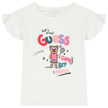 Girls White Logo T-Shirt