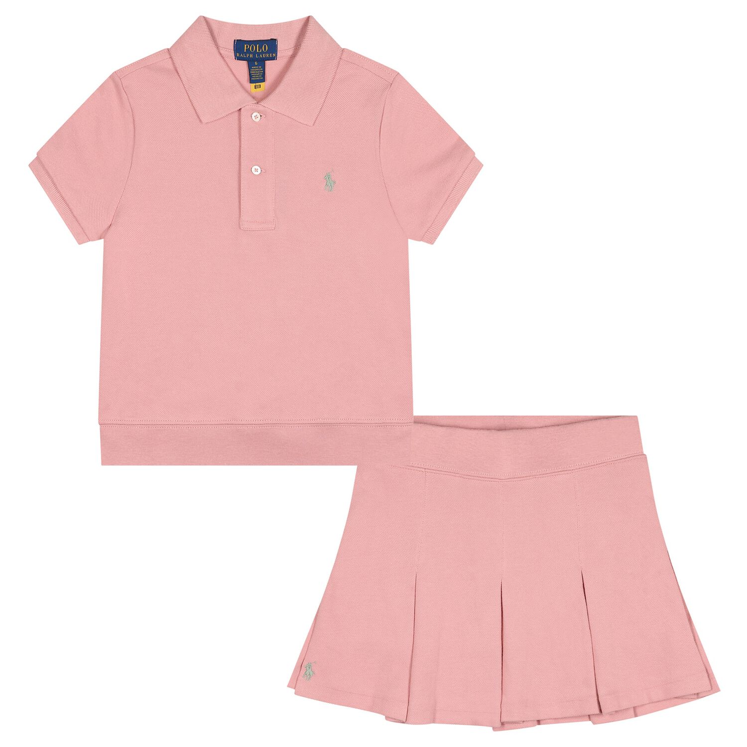 Girls Pink Logo Skort Set, 1, hi-res