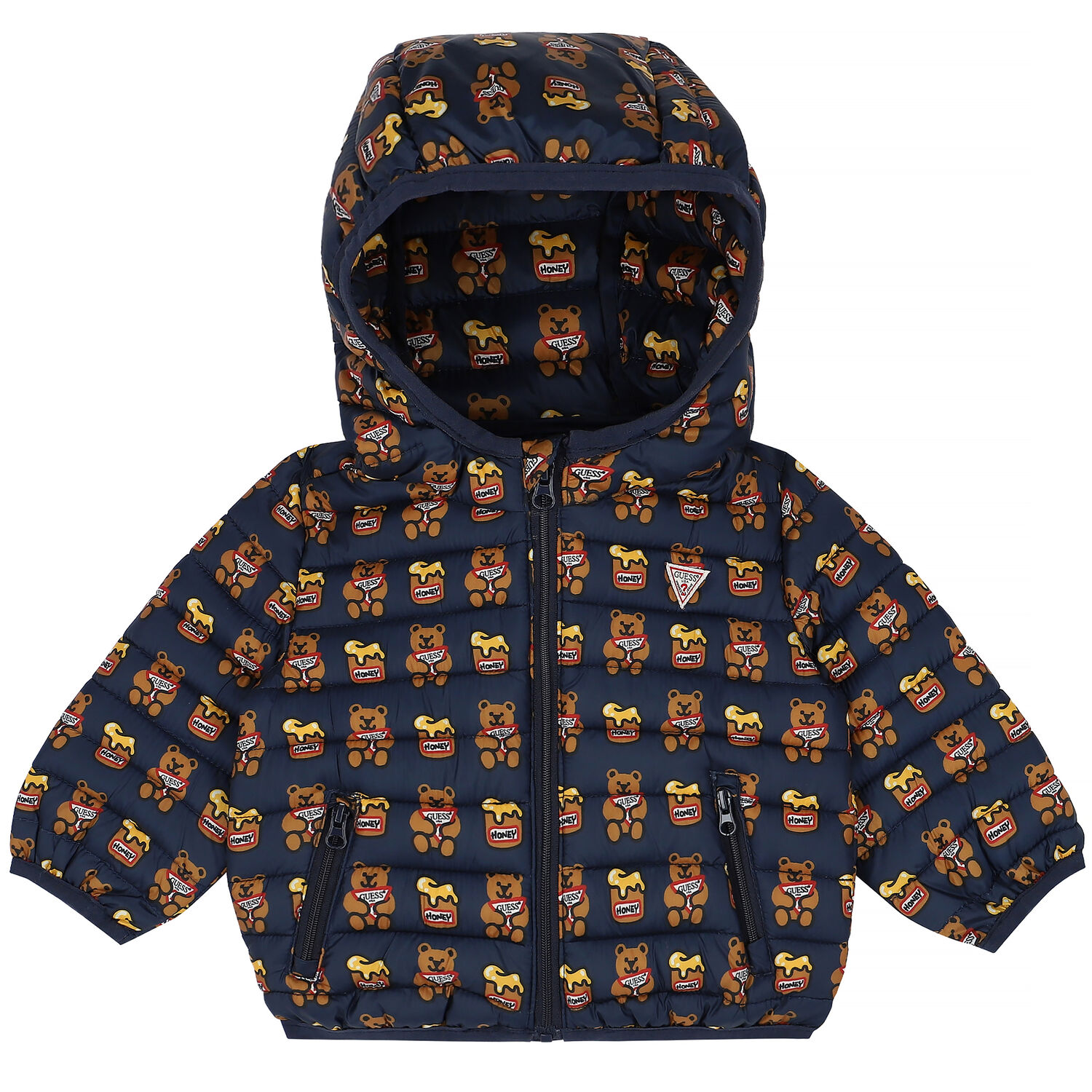 Younger Boys Blue Logo Padded Jacket, 2, hi-res