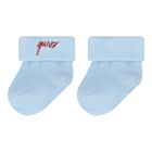 Baby Boys Blue & White Teddy Bear Logo Bodysuit Set, 2, hi-res