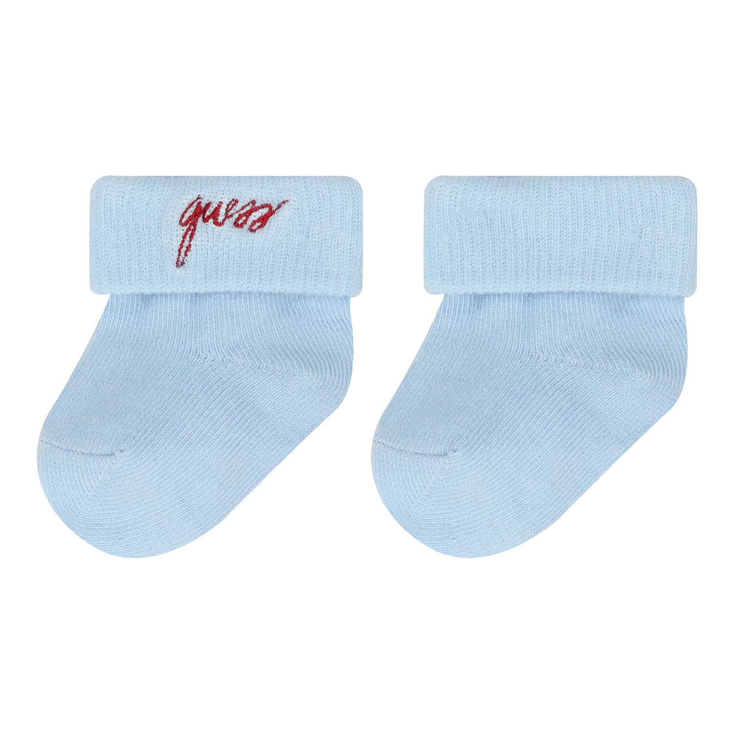 Baby Boys Blue & White Teddy Bear Logo Bodysuit Set, 2, hi-res