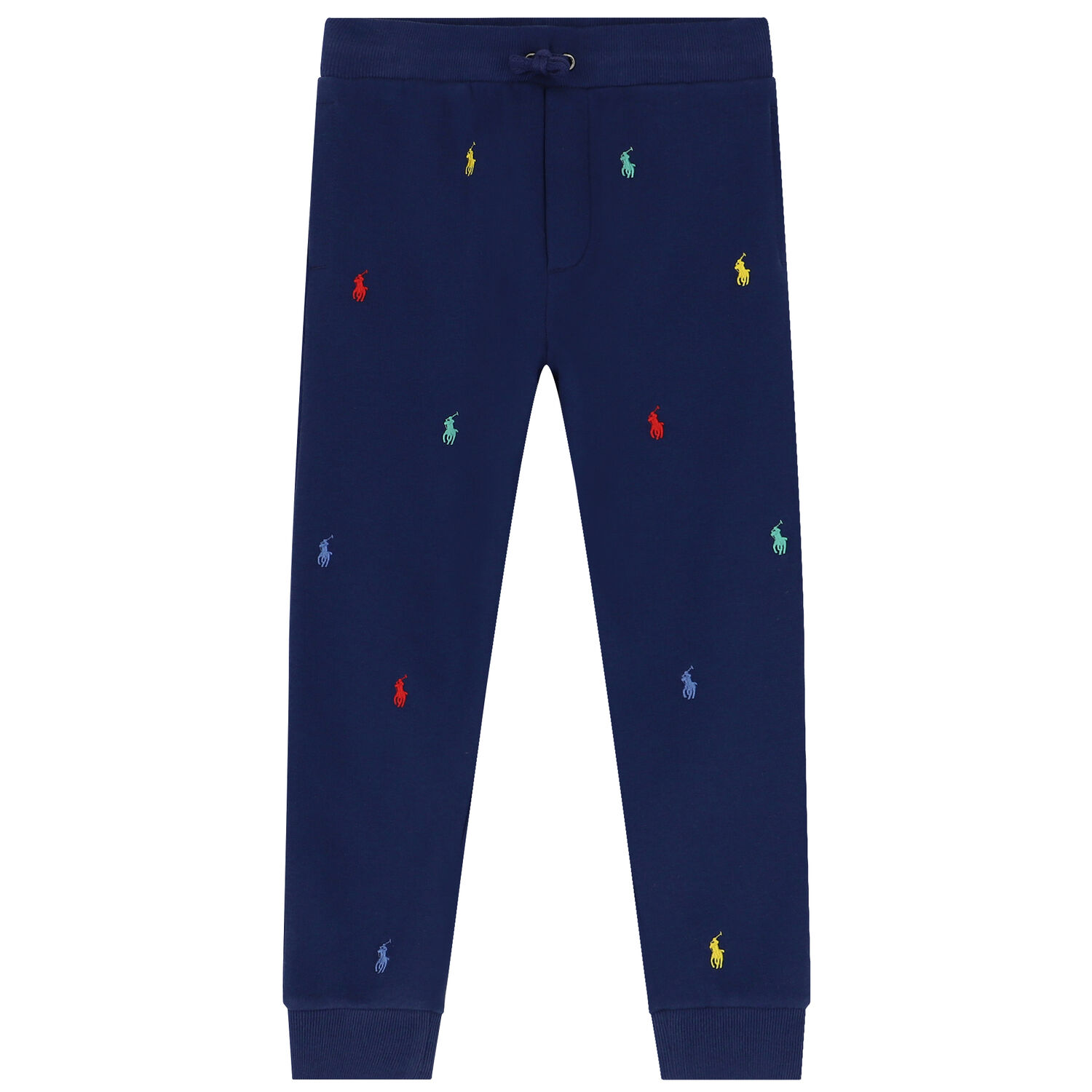 Boys Navy Blue Logo Joggers, 1, hi-res