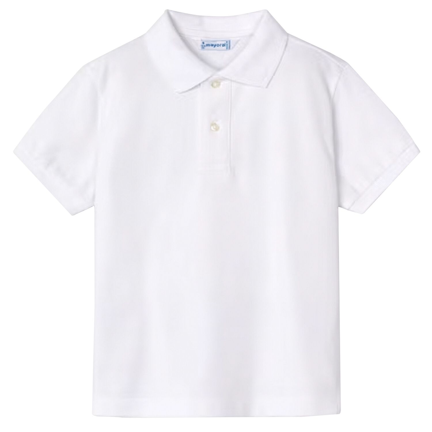 Boys White Logo Polo Shirt, 2, hi-res