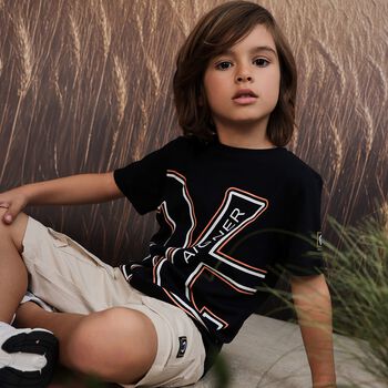 Boys Black Logo T-Shirt