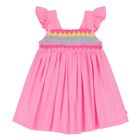 Younger Girls Pink Dress, 1, hi-res