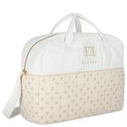 White & Beige Logo Baby Changing Bag ( 42cm ), 1, hi-res
