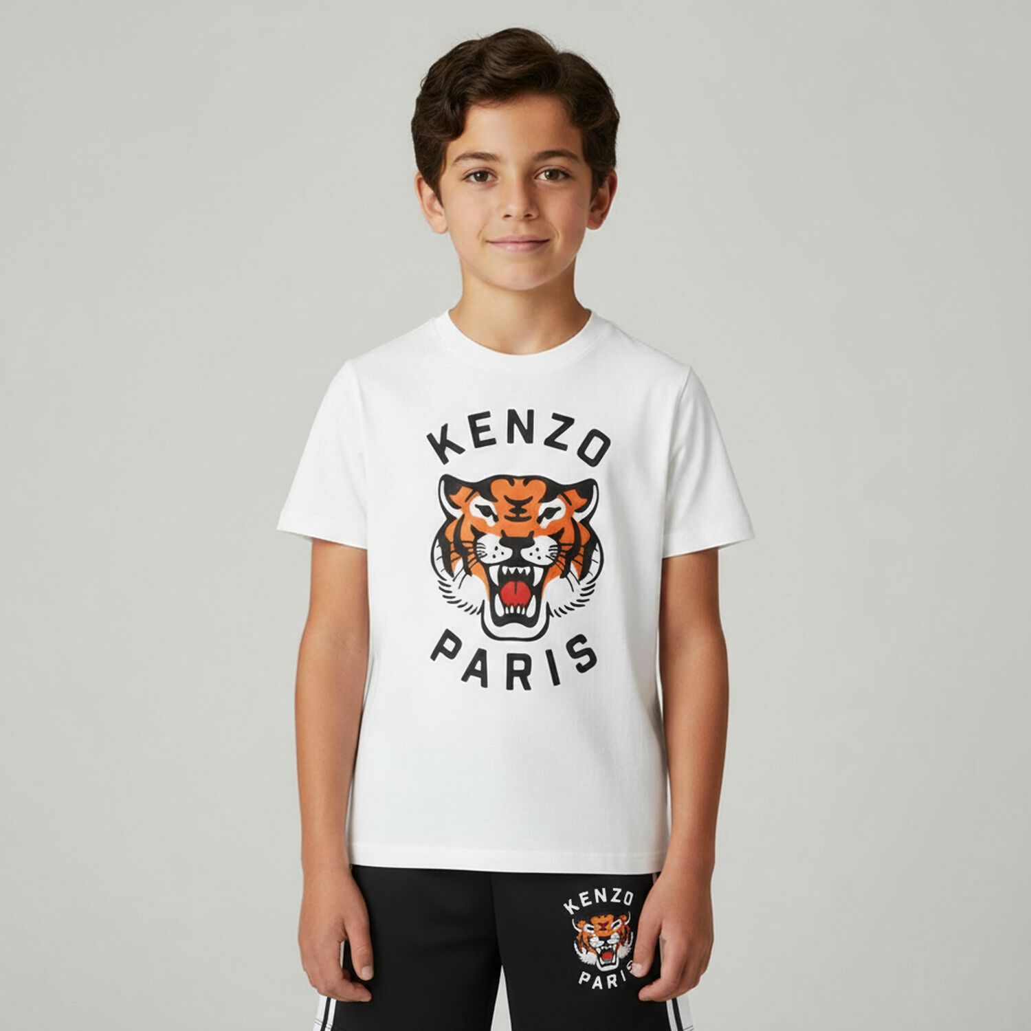 Ivory Tiger Logo T-Shirt, 1, hi-res