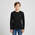 Boys White & Black Logo Long Sleeve Top ( 2 Pack ), 1, hi-res