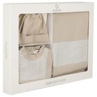 Beige Smocked Babygrow Gift Set, 1, hi-res