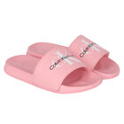 Girls Pink Logo Sliders, 1, hi-res