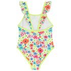 Girls Multi-Coloured Floral Swimsuit , 1, hi-res