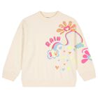 Girls Beige Sequin Rainbow Sweatshirt, 1, hi-res