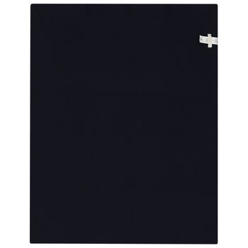 Navy Blue & Beige Geo Map Logo Blanket
