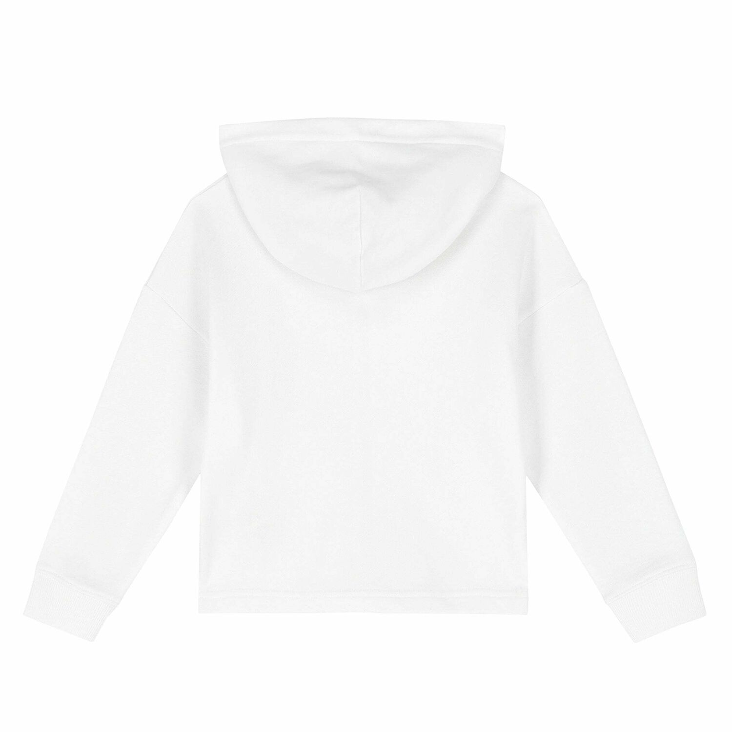 Girls White & Black Logo Hooded Top, 1, hi-res image number null