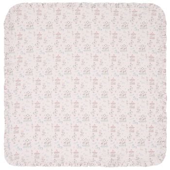 Baby Girls Pink Carousel Ruffled Blanket