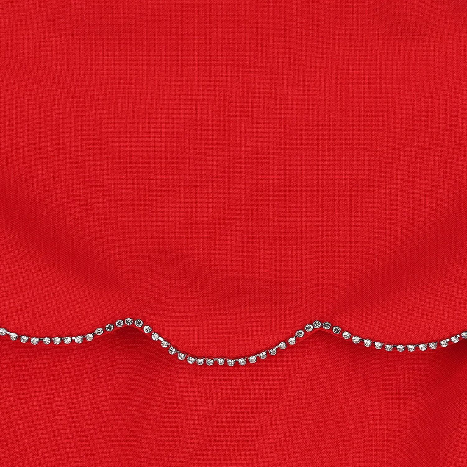 Girls Red Logo Diamante Dress , 1, hi-res image number null