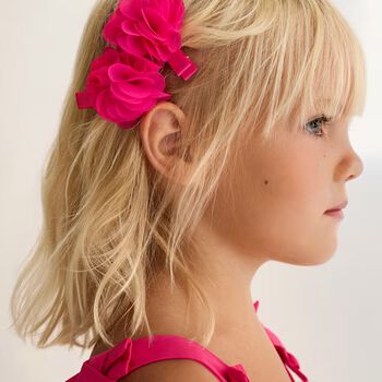Girls Pink Flower Hairclips ( 2 Pack )