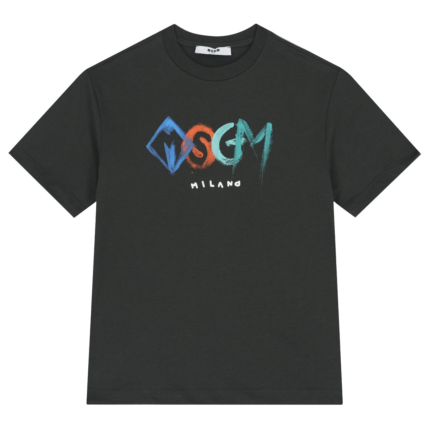 تيشيرت بالشعار باللون الأسود للأولاد, 2, hi-res