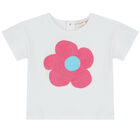 طقم شورت بنات باللون الأبيض والوردي, 1, hi-res