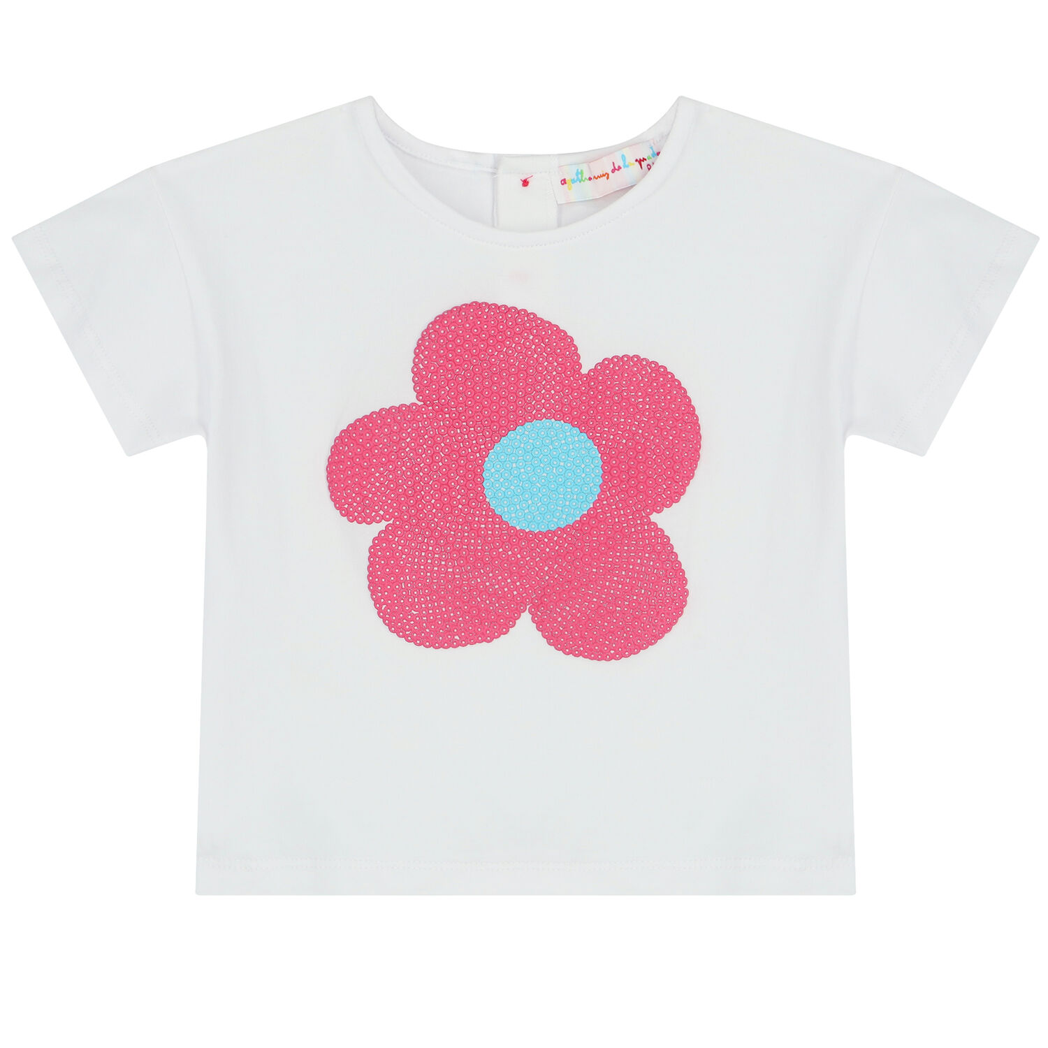 طقم شورت بنات باللون الأبيض والوردي, 1, hi-res