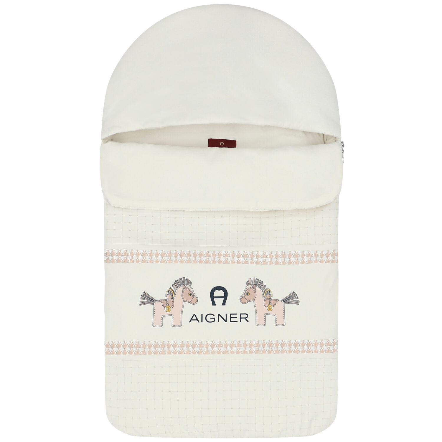 مدس بشعار حصان باللون العاجي, 1, hi-res